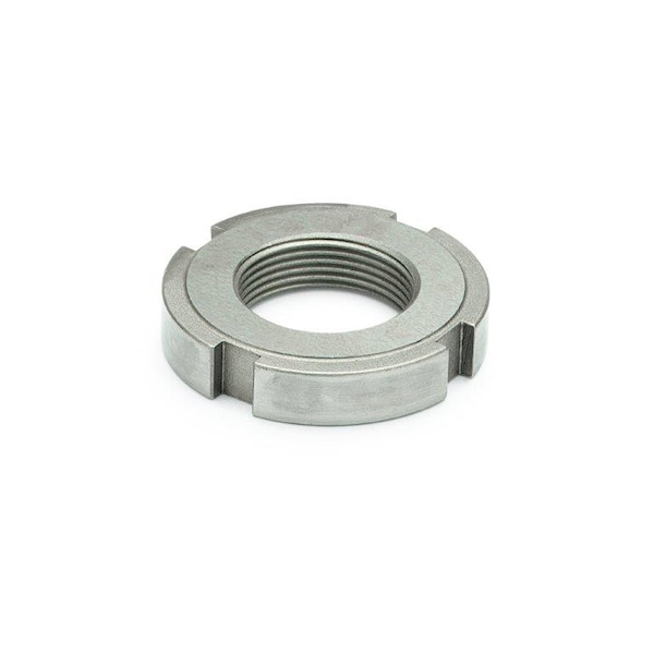 Slotted Spanner Lock Nut, M30-1.50, Stainless Steel, Not Graded